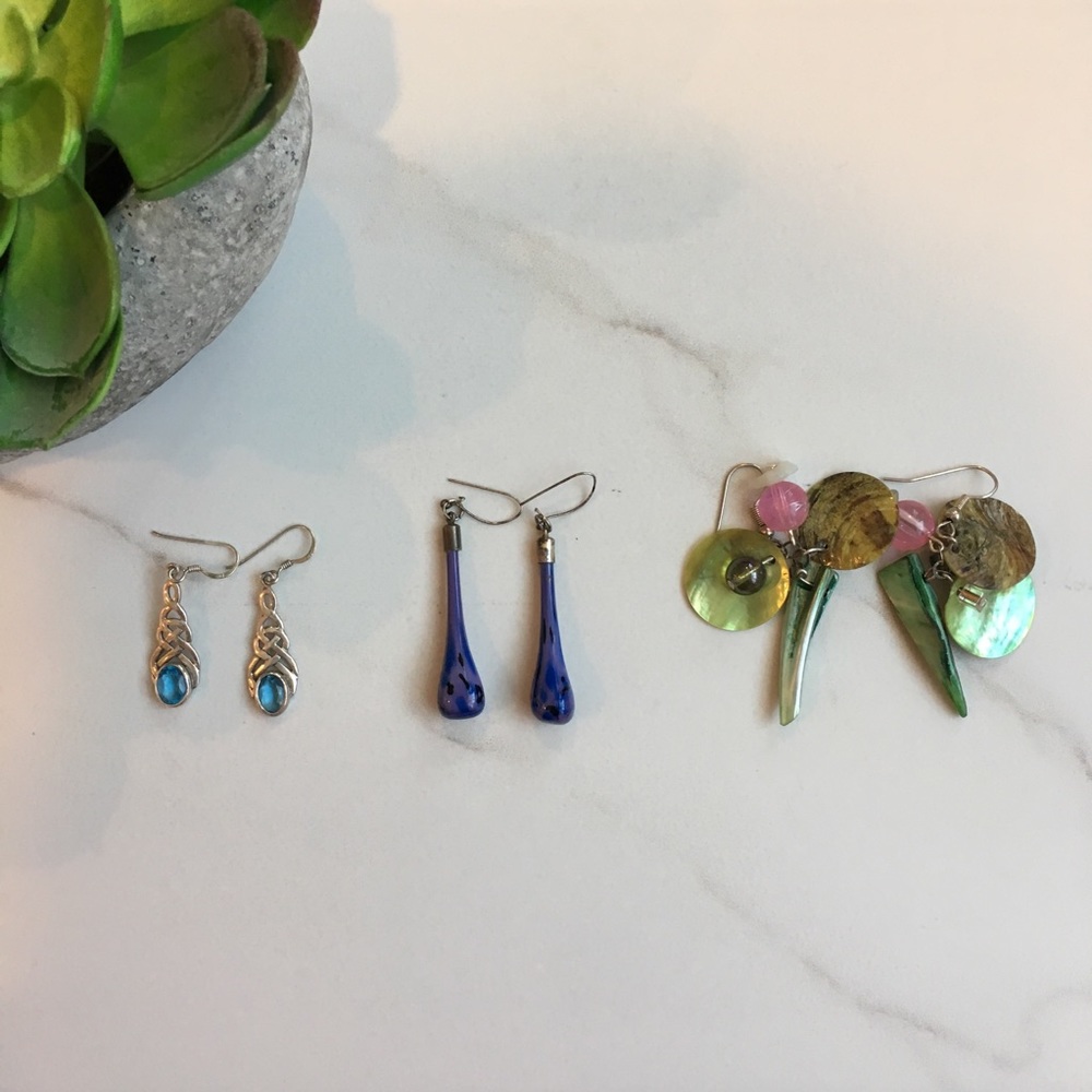 Lot of 3 pairs of earrings